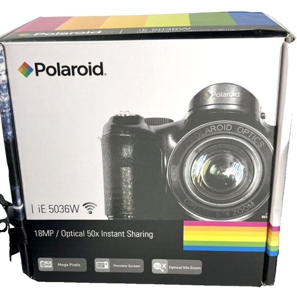 Polaroid iE 5036W 18MP Digital Wi-Fi Camera With Vivitar Storage Bag Accessories - Picture 1 of 16